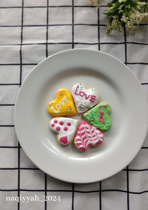 Foto resep 904. Cookies hias bentuk love