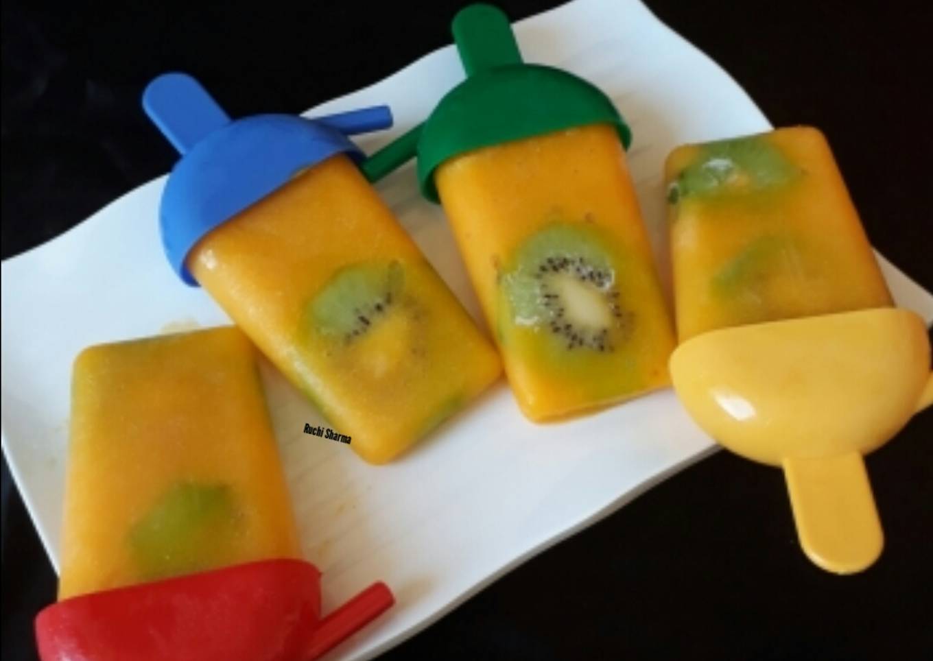 Mango-Kiwi Popsicles
