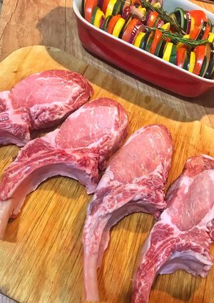 O poză a rețetei Porc iberic cu legume.