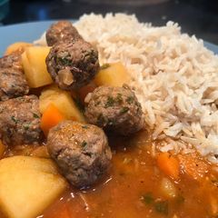 Daoud basha (Lebanese meatballs) A picture of Daoud basha (Lebanese meatballs).