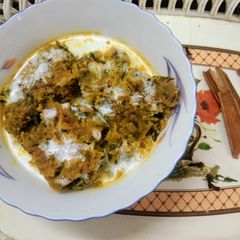 A picture of Methi Pakora Curry.