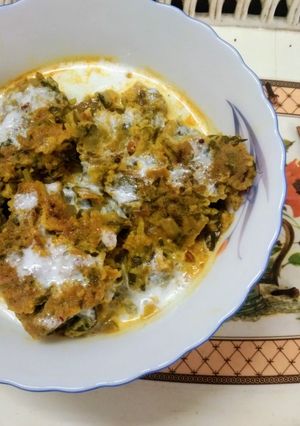 A picture of Methi Pakora Curry.