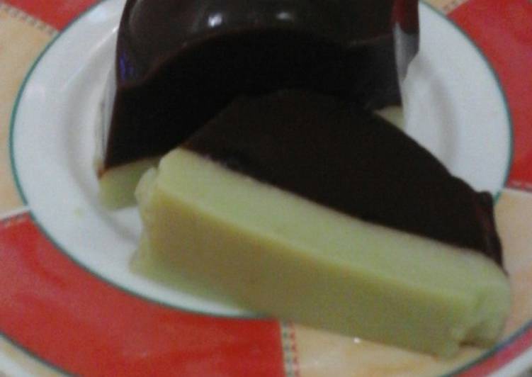 Puding coklat green tea chocolatos
