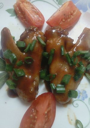 A picture of Sweet n sour chicken wings# chicken contest.
