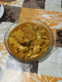Una foto de Pollo al curry