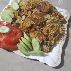 A picture of Chicken biryani.