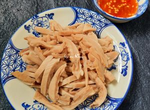 Hình của món Bao tử heo luộc.