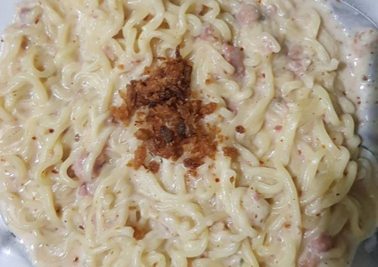 Resep Indomie carbonara yang Menggugah Selera