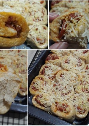 Foto resep Whole wheat pizza roll alias pizza gulung tepung gandum utuh