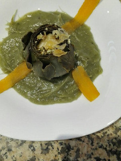 Una foto de Alcachofas gratinadas con parmesano