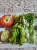 Tomate relleno con arroz