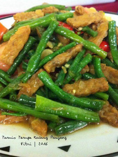 Foto resep Tumis Tempe Kacang Panjang