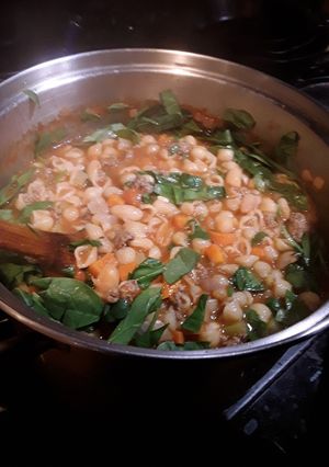 A picture of Corinne's minestrone.