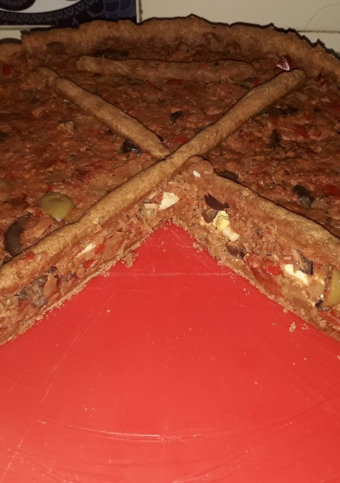 Una foto de Tarta Gallega con Masa Integral de Pimentón