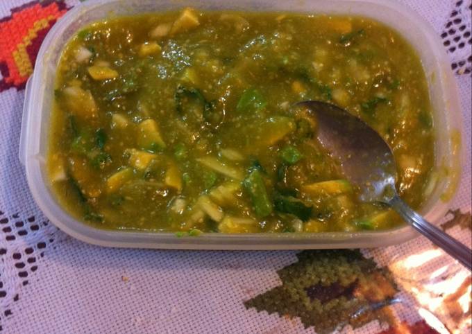 Salsa verde con aguacate Receta de IsaacMadrigal- Cookpad