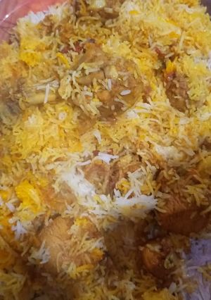 A picture of Chicken biryani.