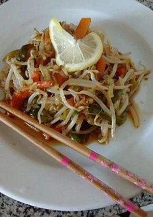 Una foto de Wok vegetariano