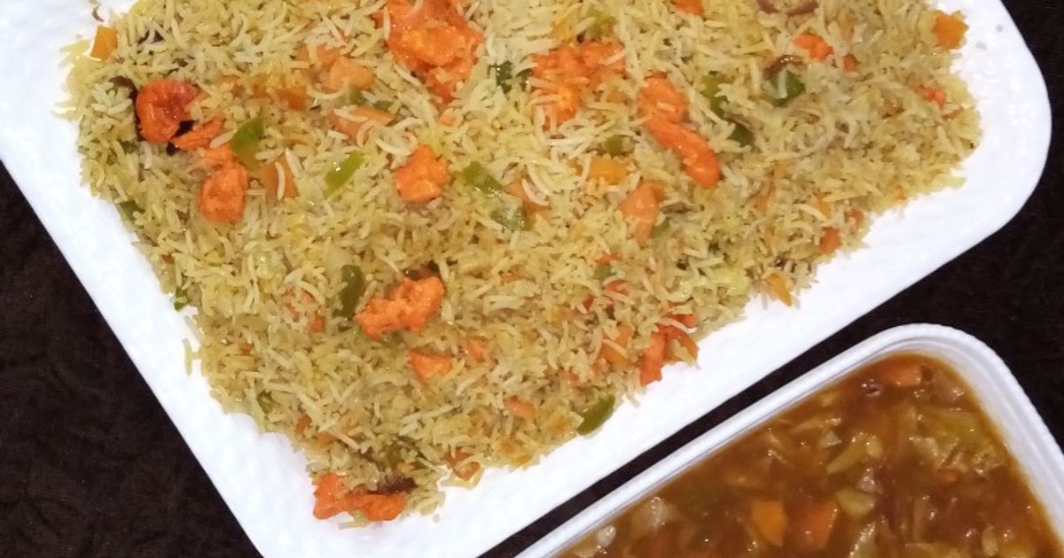 Egg Rais Egg Fried Rice With Vegetable Soup Recipe by Fatima Rais - Cookpad