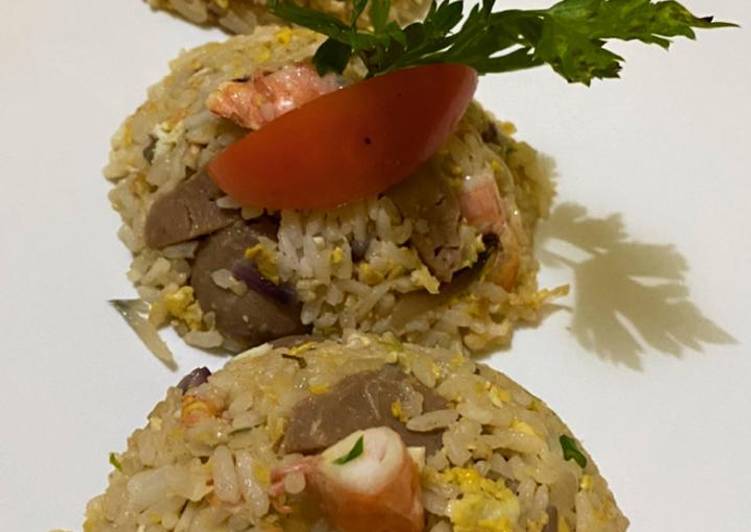 Proses meracik Nasi goreng udang, Enak
