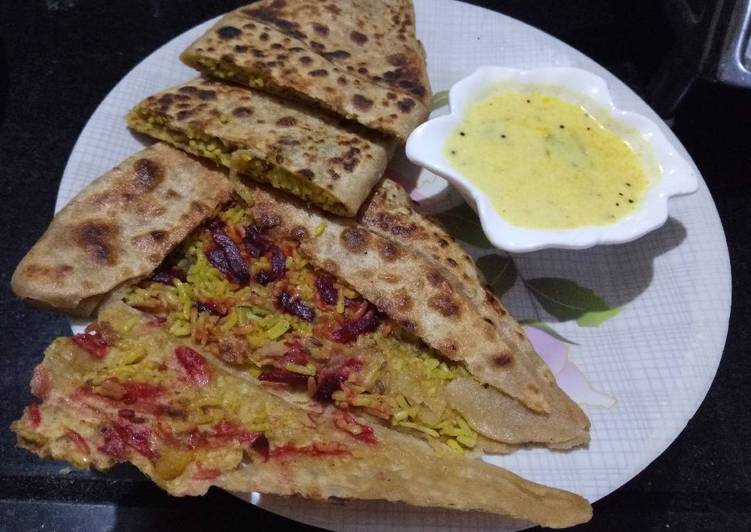 Easiest Way to Diet Perfect Rice &amp; beetroot paratha