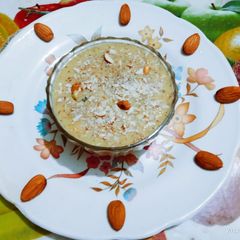 A picture of Homemade condensed milk and delicious condensed milk dry fruit rabdi.
