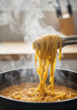Una foto de Tallarines en Salsa Natural de Jugos de Asado