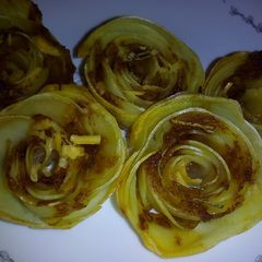Baked potatoes roses #potatoescontest A picture of Baked potatoes roses #potatoescontest.