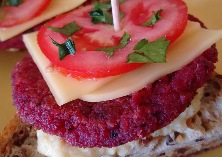 Vegburguer de remolacha enriquecida con Agua de Mar