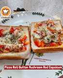 👩‍🍳Pizza Roti Button Mushroom Red Capsicum