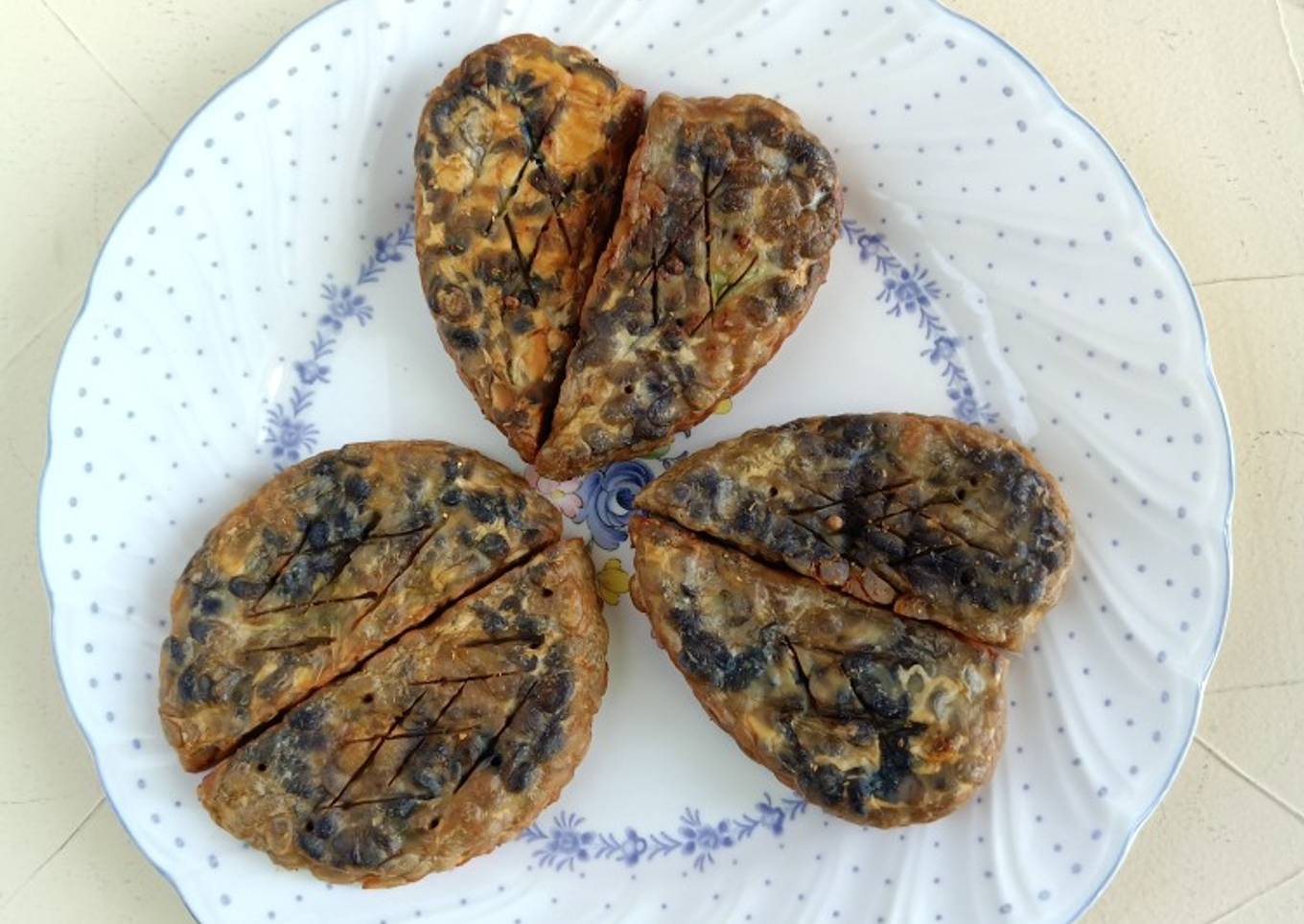 Tempe Goreng Bunga Telang