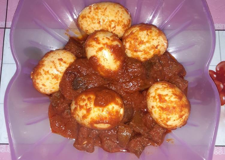 Balado telur+kikil