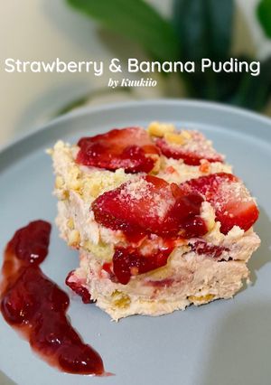 Foto resep [Eps. 65] Strawberry & Banana Pudding 🍓🍌🍨