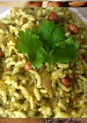 A picture of Mint Paneer Rice.