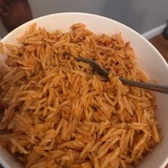 A picture of Concoction Jollof rice.