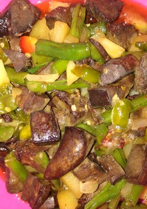 Foto resep Oseng_oseng hati kambing sayur😍