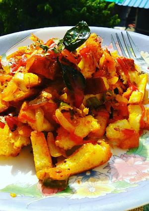 A picture of Bread poha.