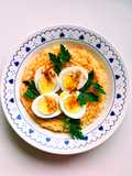 Nidito de puré de papa y zanahoria con huevos duros by Ana María Wolf 🪺🥔 🥕🥚🧈🥚