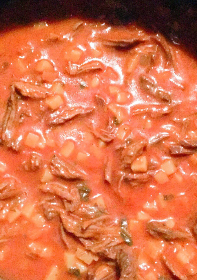 Una foto de Carne deshebrada con verduritas