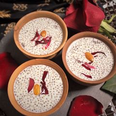 A picture of Chia Gulkand Pudding.