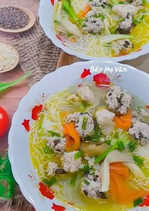 Hình của món Bún mọc(bún mộc).