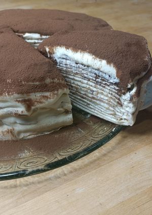 Une photo de 🥞 Gâteau de crêpes Tiramisu