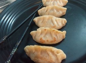 Una foto de Gyozas veganas