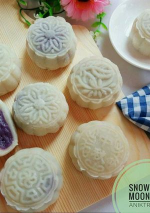 Foto resep SNOW SKIN MOONCAKE with PURPLE YAM FILLING
