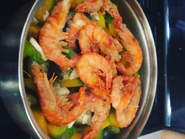 Easy Steps Prepare|Recipe} Thai Prawns w coconut milk n vegetables the Can Spoil the Tongue, Really Delicious