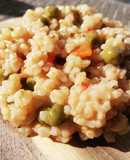 Arroz integral con guisantes
