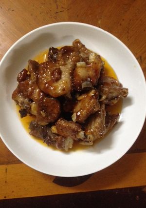 Hình của món Sườn xào chua ngọt.