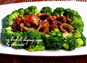 Foto resep Ca Brokoli daging sapi