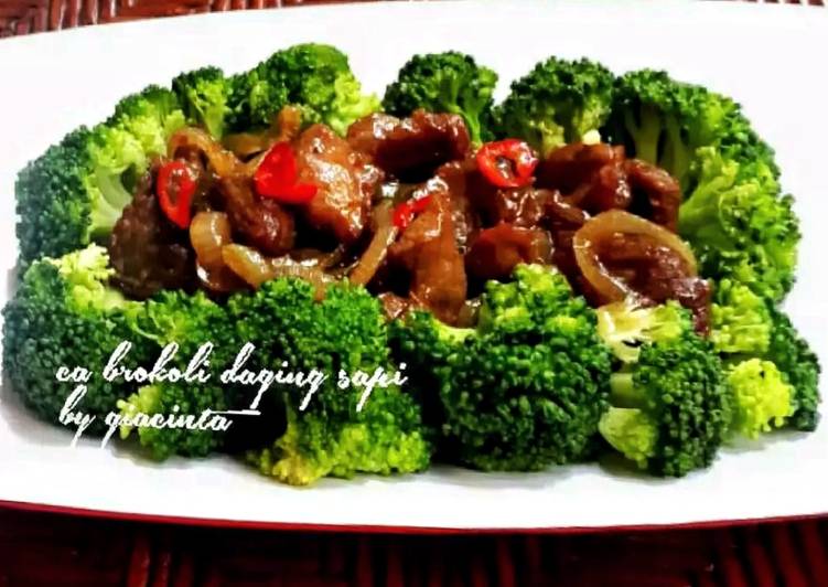 Resep Ca Brokoli daging sapi Lezat