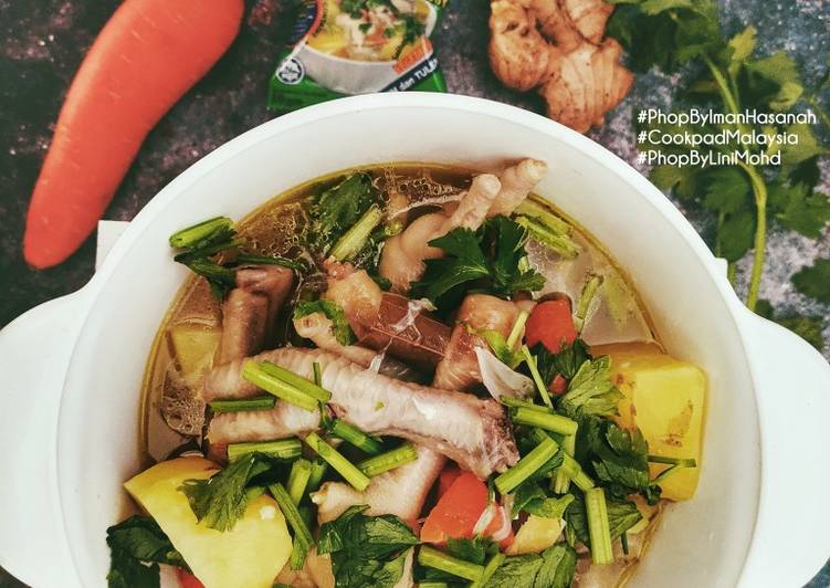 Resepi Sup Kaki Ayam #PhopByLiniMohd #Batch21 yang Bergizi