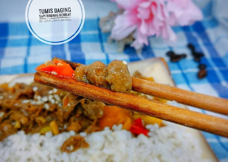 Tumis daging sapi bawang bombay